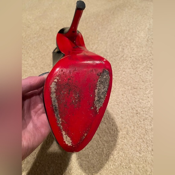 Christian Louboutin Patent Leather Slingback Pumps - Picture 9 of 11